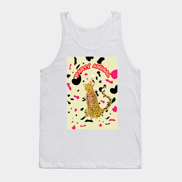 Party Animal - Birthday Party Card Tank Top by Le petit fennec